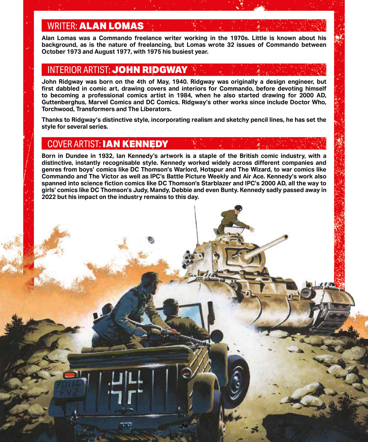 Commando Presents The Tank Collection Book Gardners