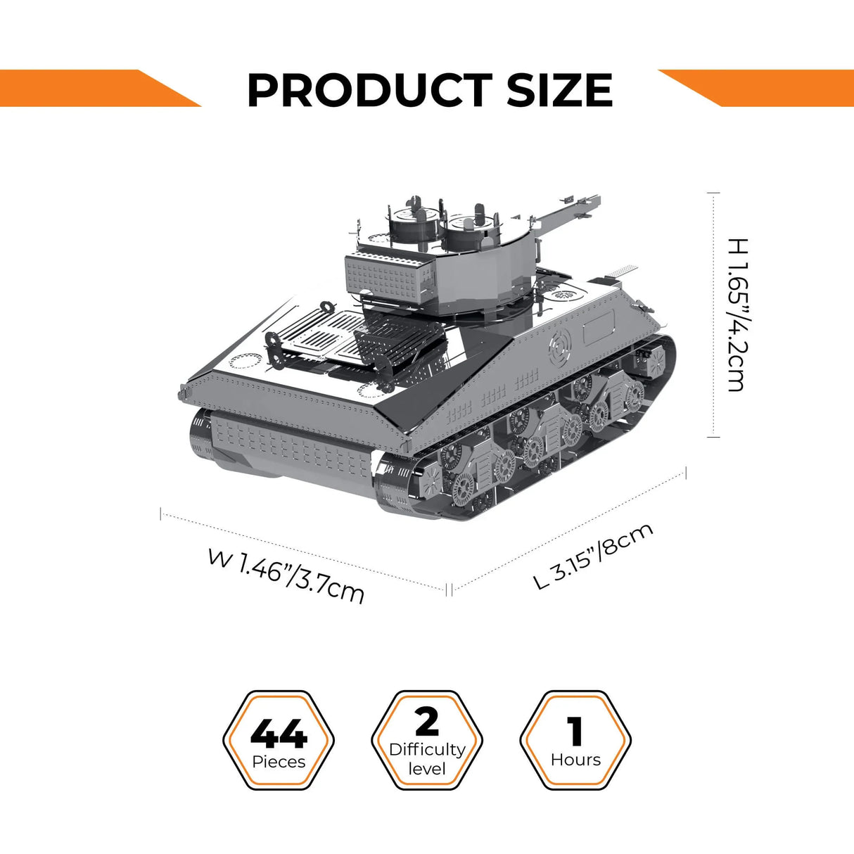 Metal Time: 1/72 Scale M4 Sherman Scale Model 13Square ltd