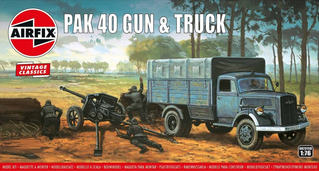 Airfix 1:76 Scale PAK 40 Gun And Truck