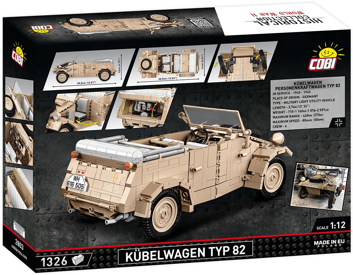 Cobi 1/12 Scale Kübelwagen Type 82 Brick Model Kit Cobi