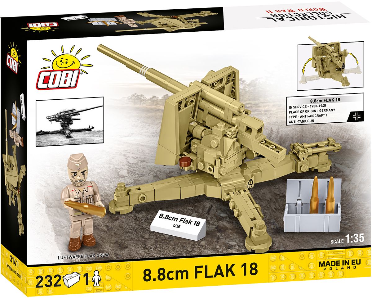 Cobi 1/35 8.8cm Flak 18 Brick Model Kit Cobi