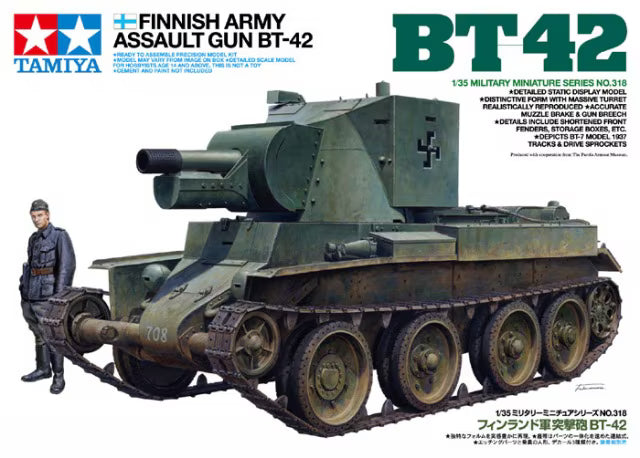 Tamiya 1/35 Scale Finnish Assault gun BT-42 Scale Model Tamiya