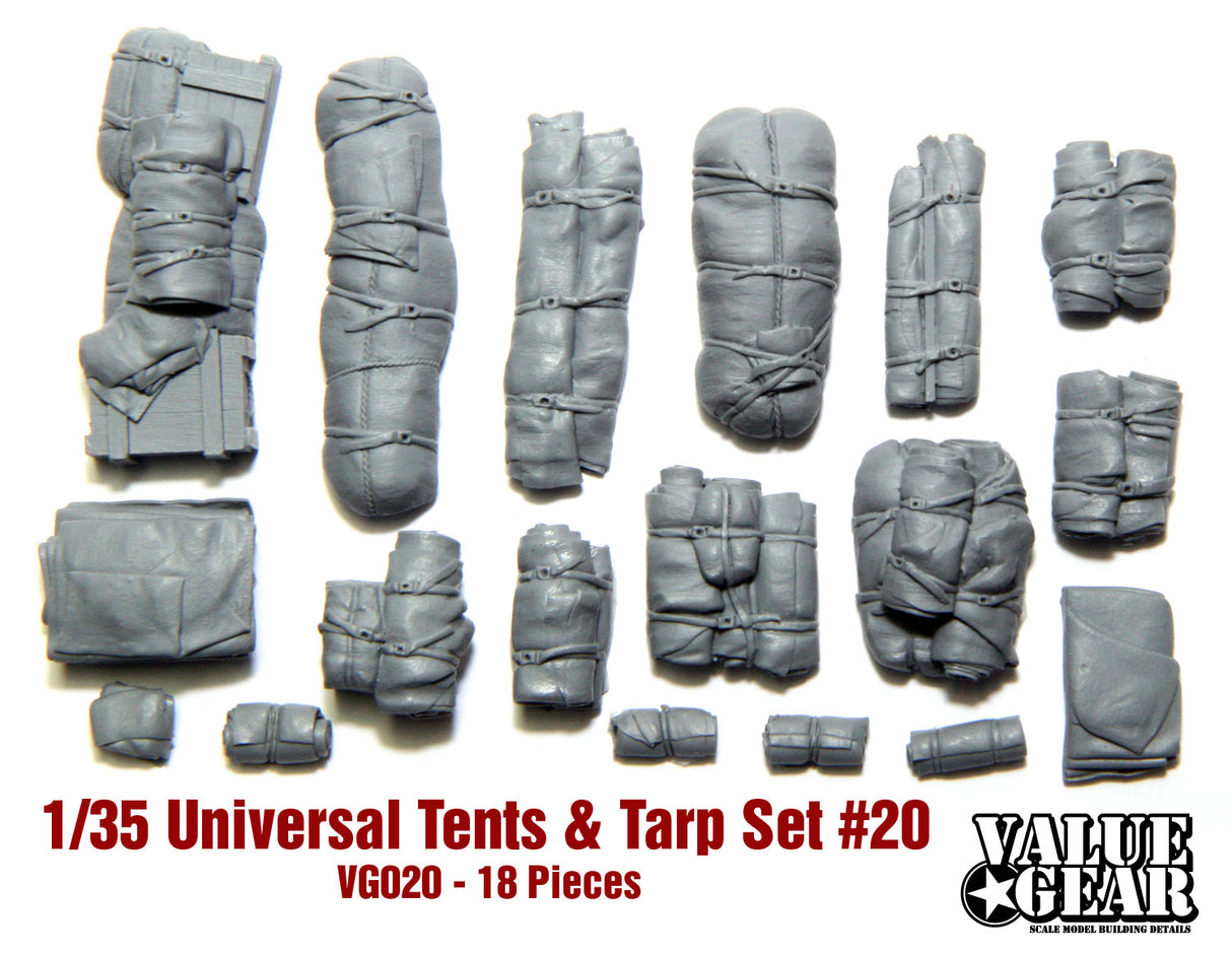 Value Gear 1/35 Tents & Tarps #20 (18 Pieces).