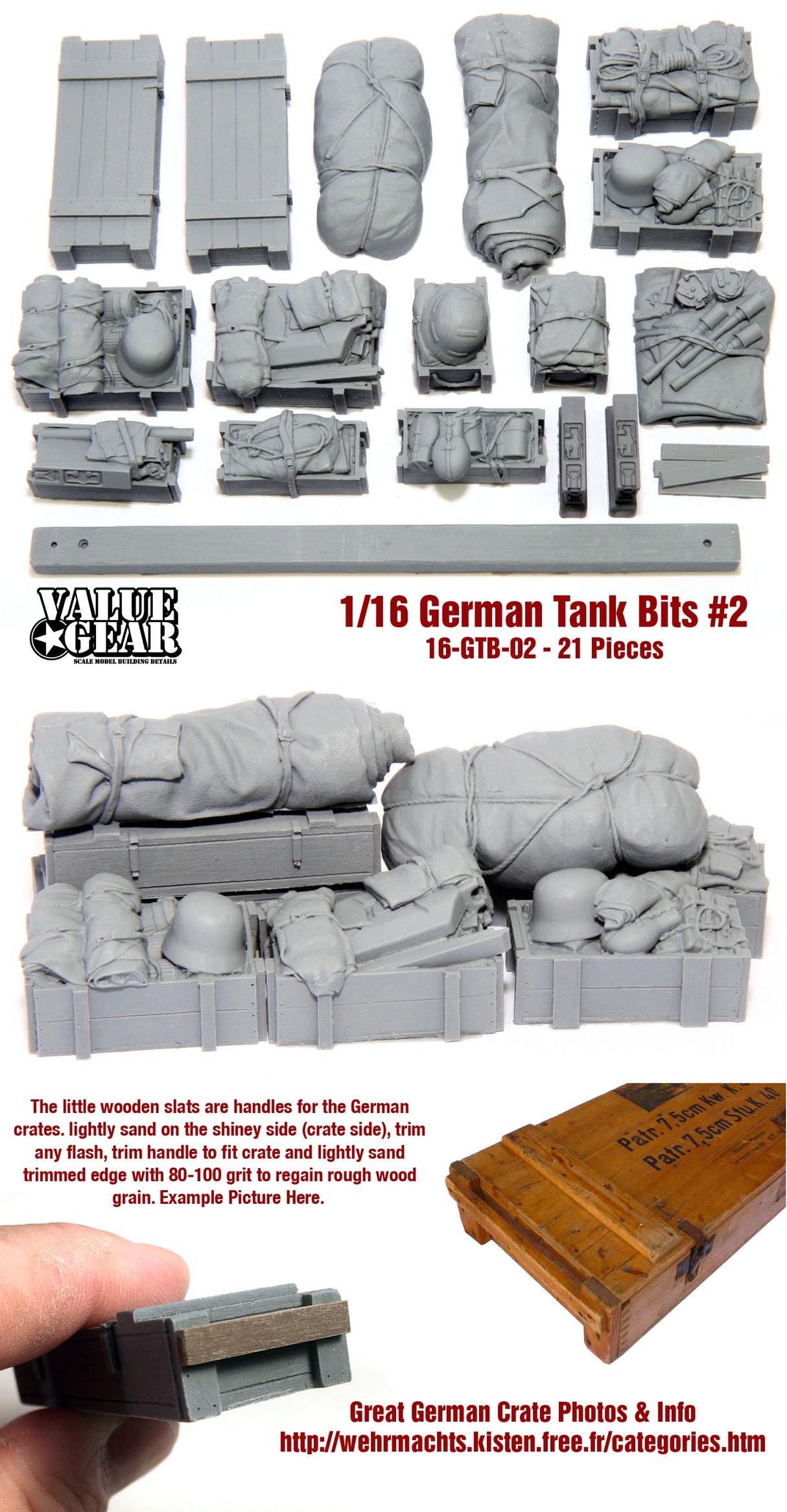 Value Gear 1/16 German Tank Bits Set #2.