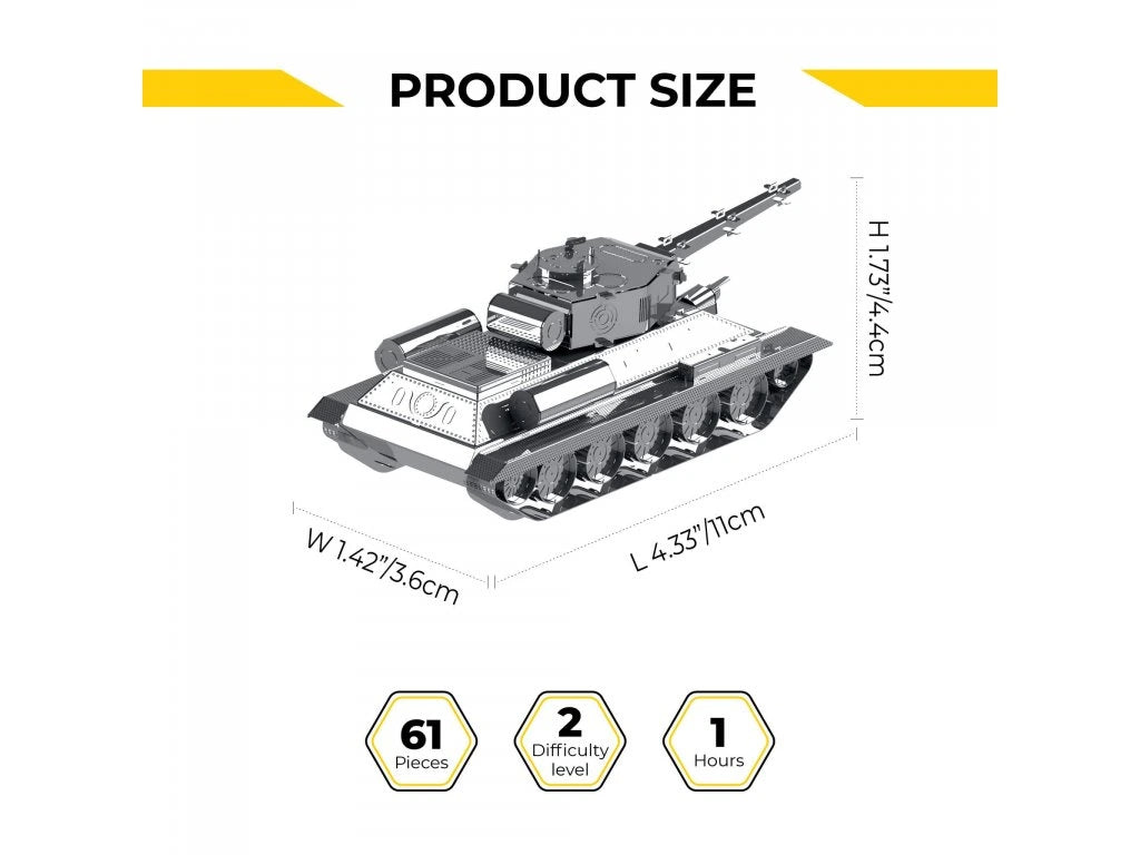 World of Tanks Metal Time: T-34-85 Metal Model Kit Scale Model 13Square ltd