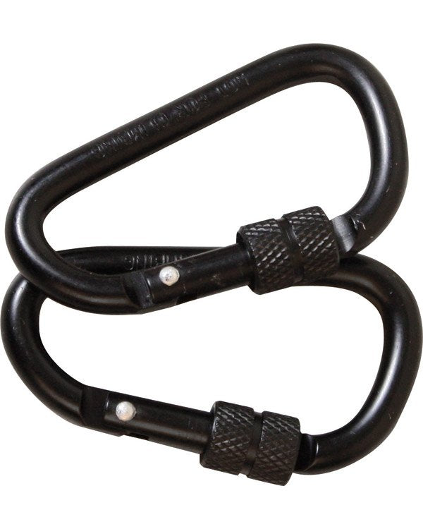 Locking Carabiner Pair 8mm CHECK Camping accessory Kombat