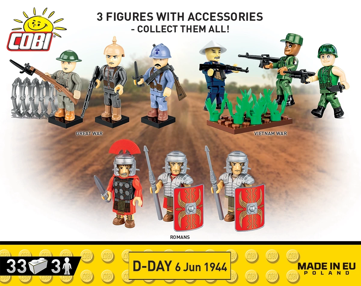 Cobi D-Day Figures Brick Model Kit Cobi