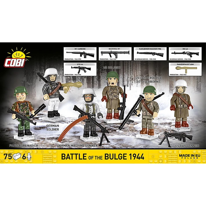 Cobi : Battle Of The Bulge 1944 6 Figure Set Brick Model Kit Cobi