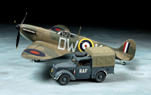 Tamiya 1/48 Spitfire Mk.I and 10HP Light Utility Car Scale Model Tamiya