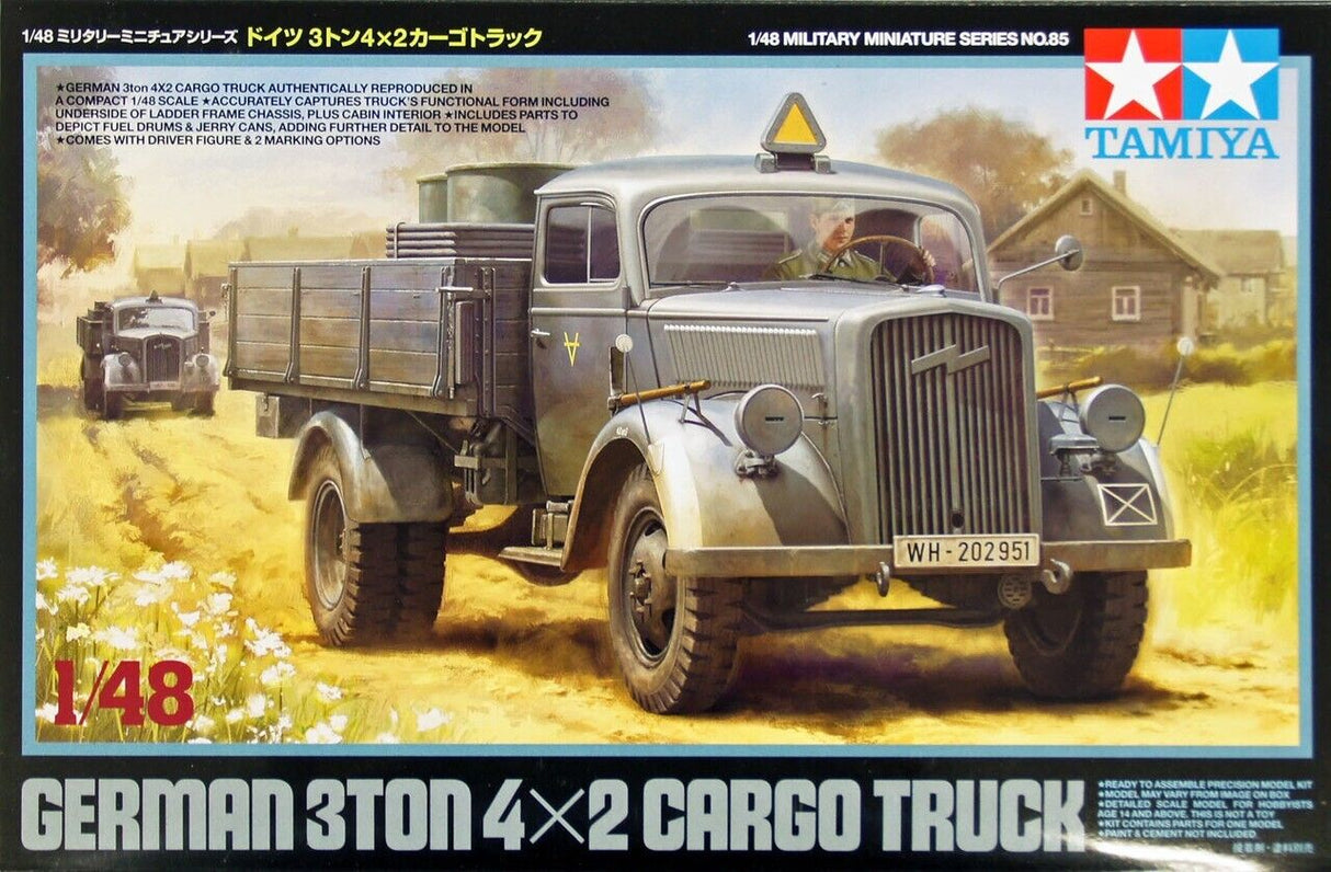 Tamiya 1/48 German 3T 4x2 Cargo Truck Scale Model Tamiya