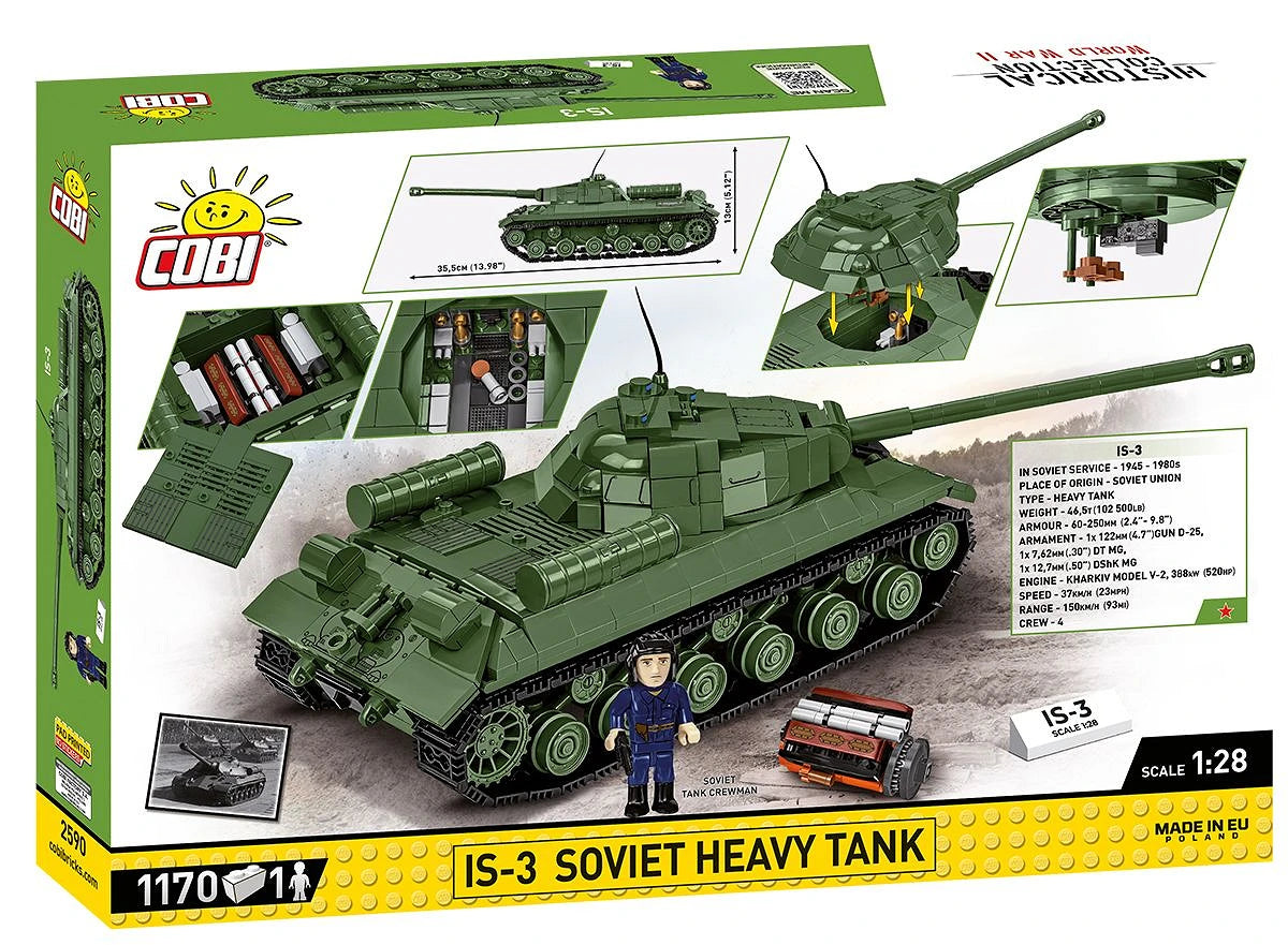Cobi 1/28 Scale IS-3 Soviet Heavy Tank Brick Model Kit Cobi