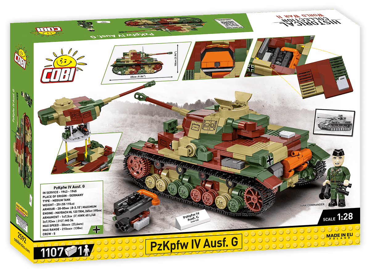 Cobi 1:28 Scale Panzer 4 Ausf G Brick Model Kit Cobi