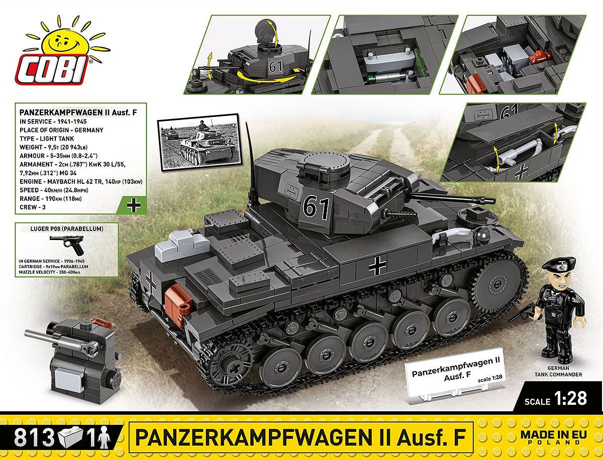 Cobi Panzerkampfwagen II Ausf. F Brick Model Kit Cobi