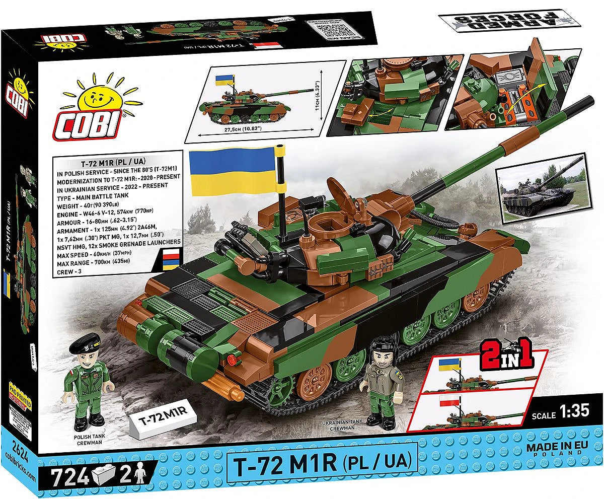 Cobi 1/35: T-72 M1R (PL/UA) Brick Model Kit Cobi