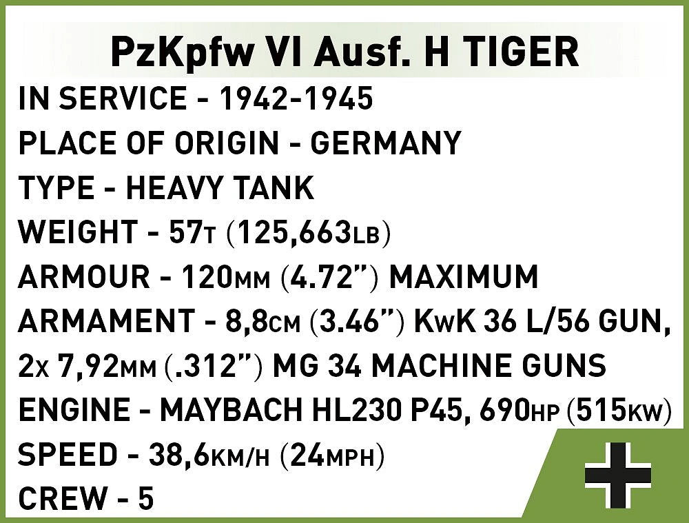 Cobi 1/48 Tiger 131 Brick Model Kit Cobi