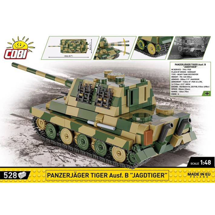 Cobi: 1/48 Panzerjager Tiger Ausf. B Jagdtiger Brick Model Kit Cobi