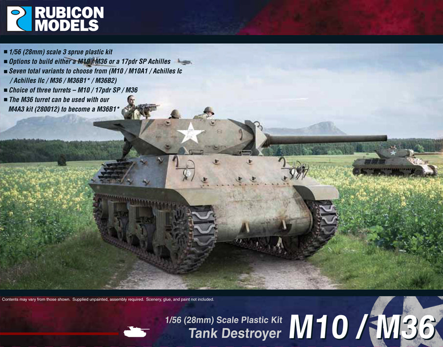 Rubicon 1/56 M10/M36 Tank Destroyer Scale Model Rubicon models.