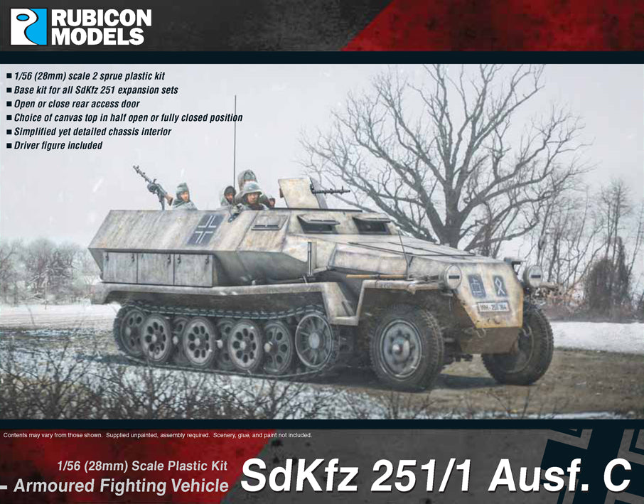 Rubicon Models 1/56 SdKfz 251/1 Ausf C Scale Model Rubicon models.