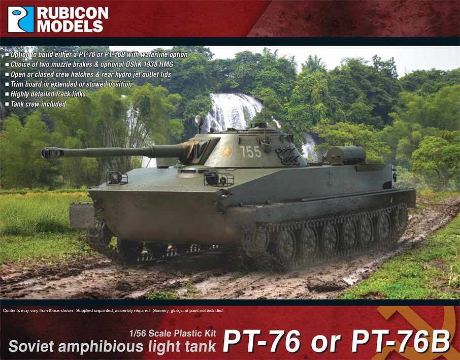 Rubicon Models 1/56 PT-76 or PT-76B Scale Model Rubicon models.