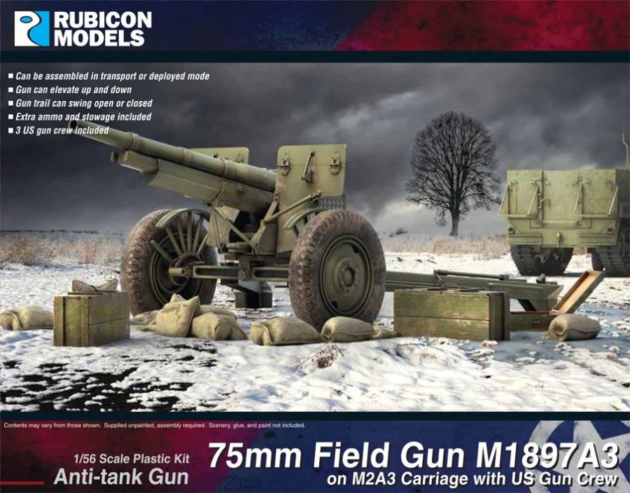 Rubicon 1/56 1/56 75mm Field Gun Scale Model Rubicon models.