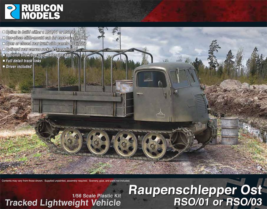 Rubicon Models 1/56 German Raupenschlepper Ost RSO/01 OR RSO/03 Scale Model Rubicon models.
