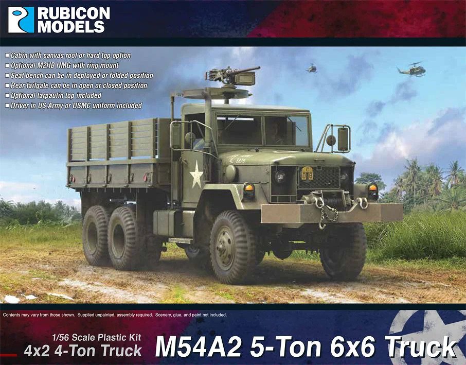 Rubicon 1/56 M54A2 5 Ton 6x6 Truck Scale Model Rubicon models.