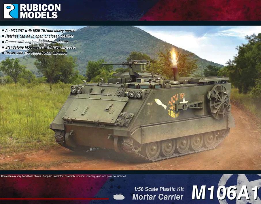 Rubicon Models 1/56 M106A1 Mortar Carrier Scale Model Rubicon models.