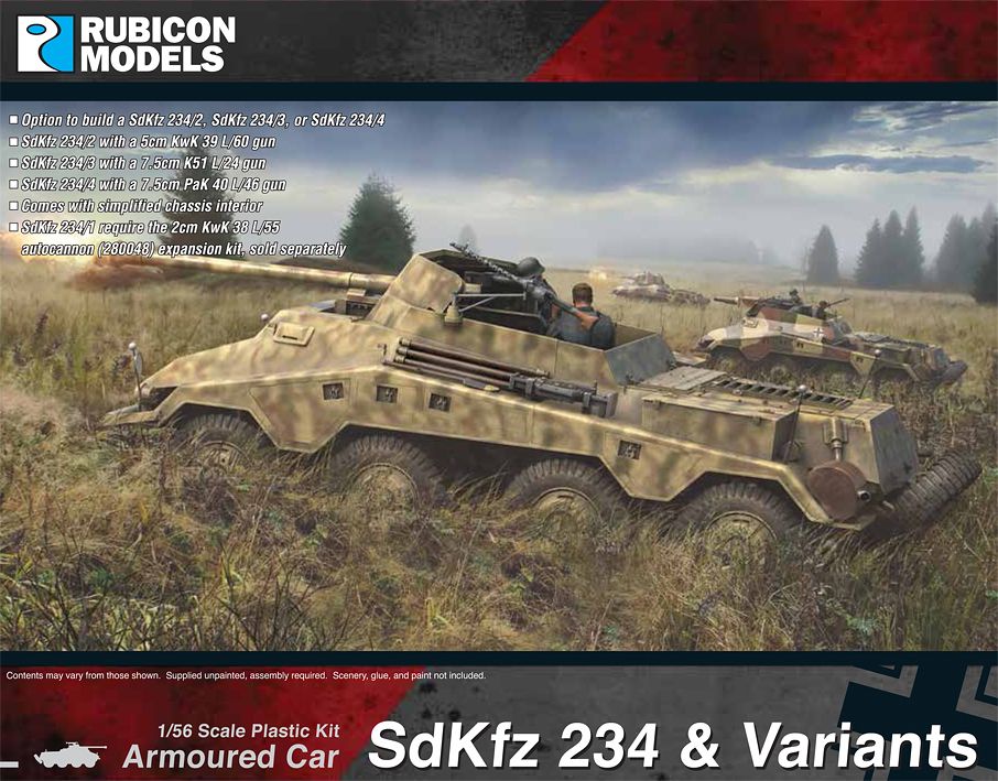 Rubicon Models 1/56 German Sdkfz 234 and Variants Scale Model Rubicon models.