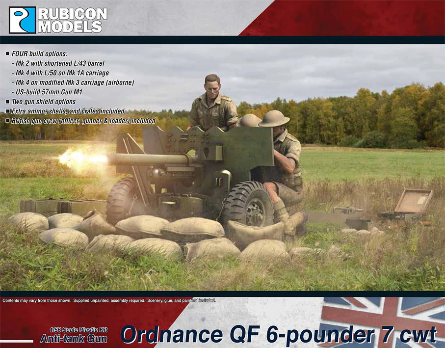 Rubicon 1/56 6 pounder AT gun Brick Model Kit Rubicon models.