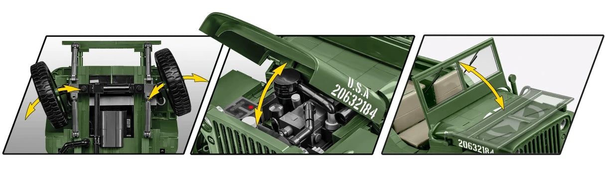 Cobi 1/12 Scale Willys MB Brick Model Kit Cobi