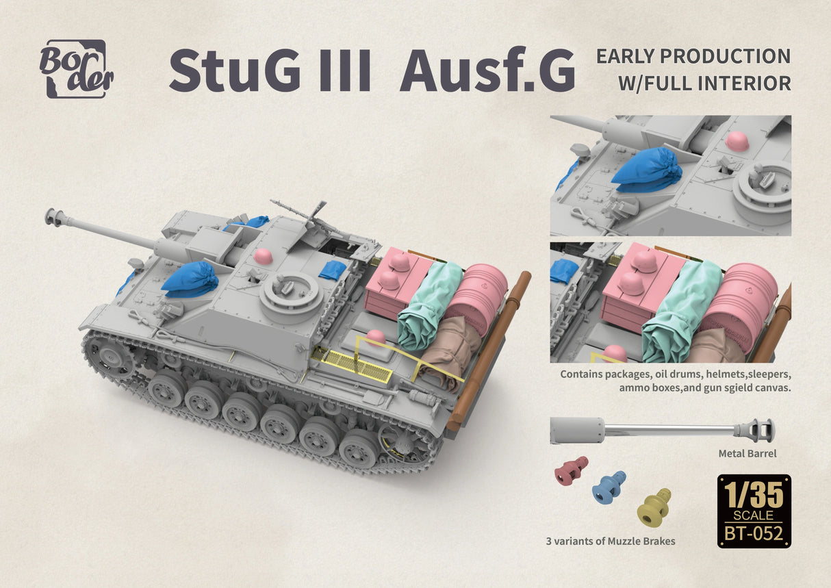 Border Model 1/35 Stug III Ausf. G Early, with Full Interior