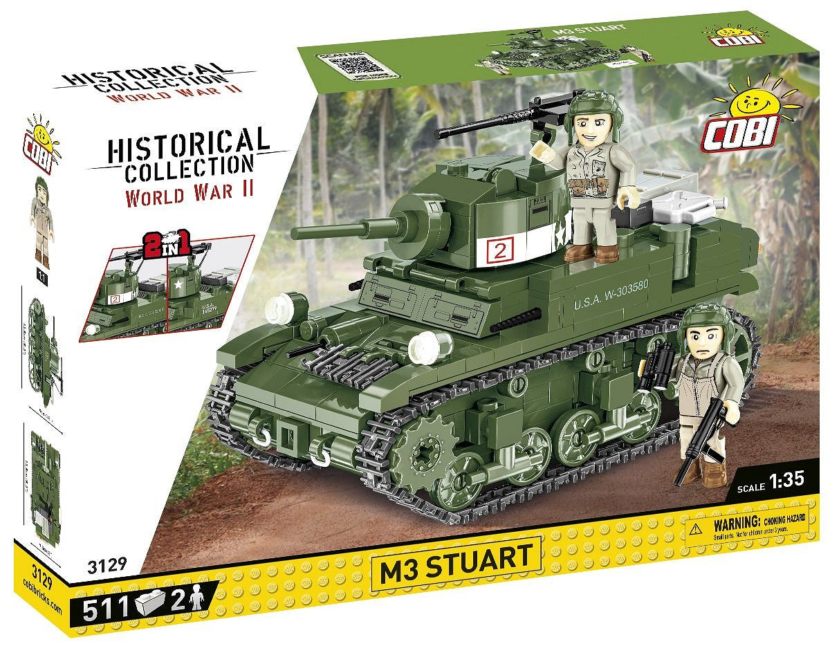 Cobi 1/35 Scale M3 Stuart Brick Model Kit Cobi