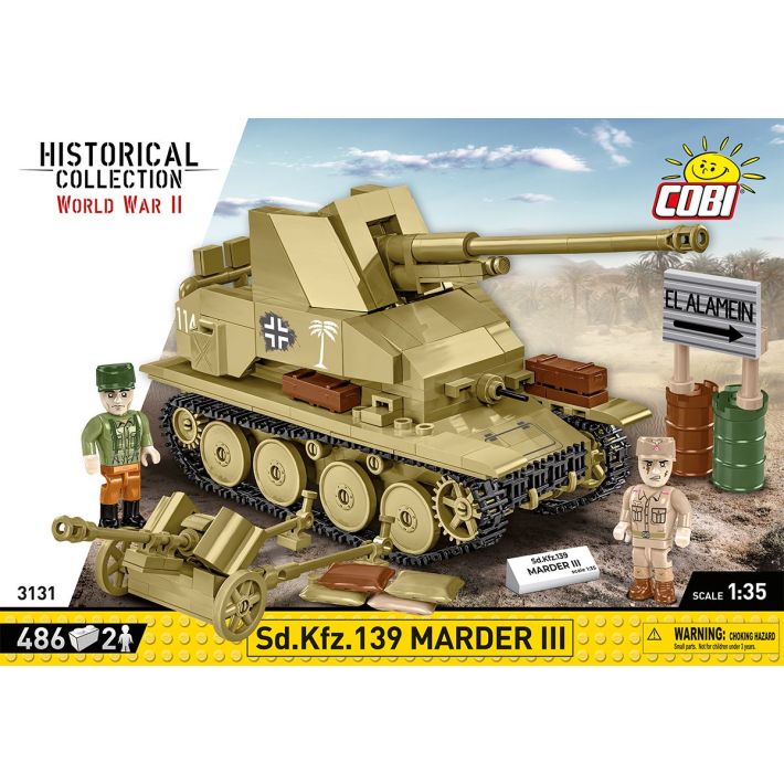 Cobi 1/35 Scale Sd.Kfz.139 Marder III Brick Model Kit Cobi