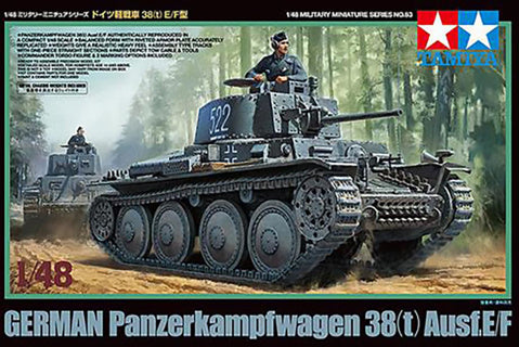 Tamiya 1/48 38(t) AUSF.E/F. Scale Model Tamiya