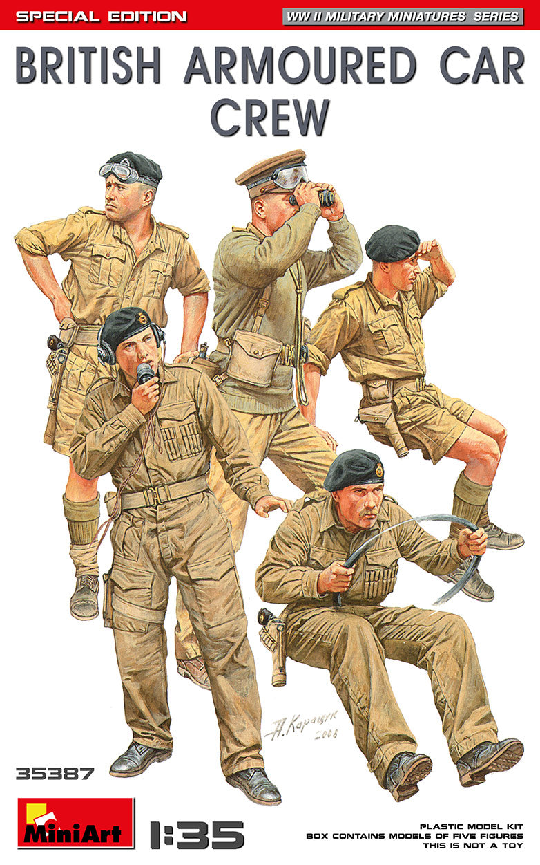 MiniArt 1/35 British Armoured Car Crew, Special Edition Scale Model MiniArt