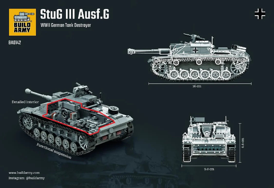 Build Army StuG lll Ausf.G Brick Model Kit Build Army