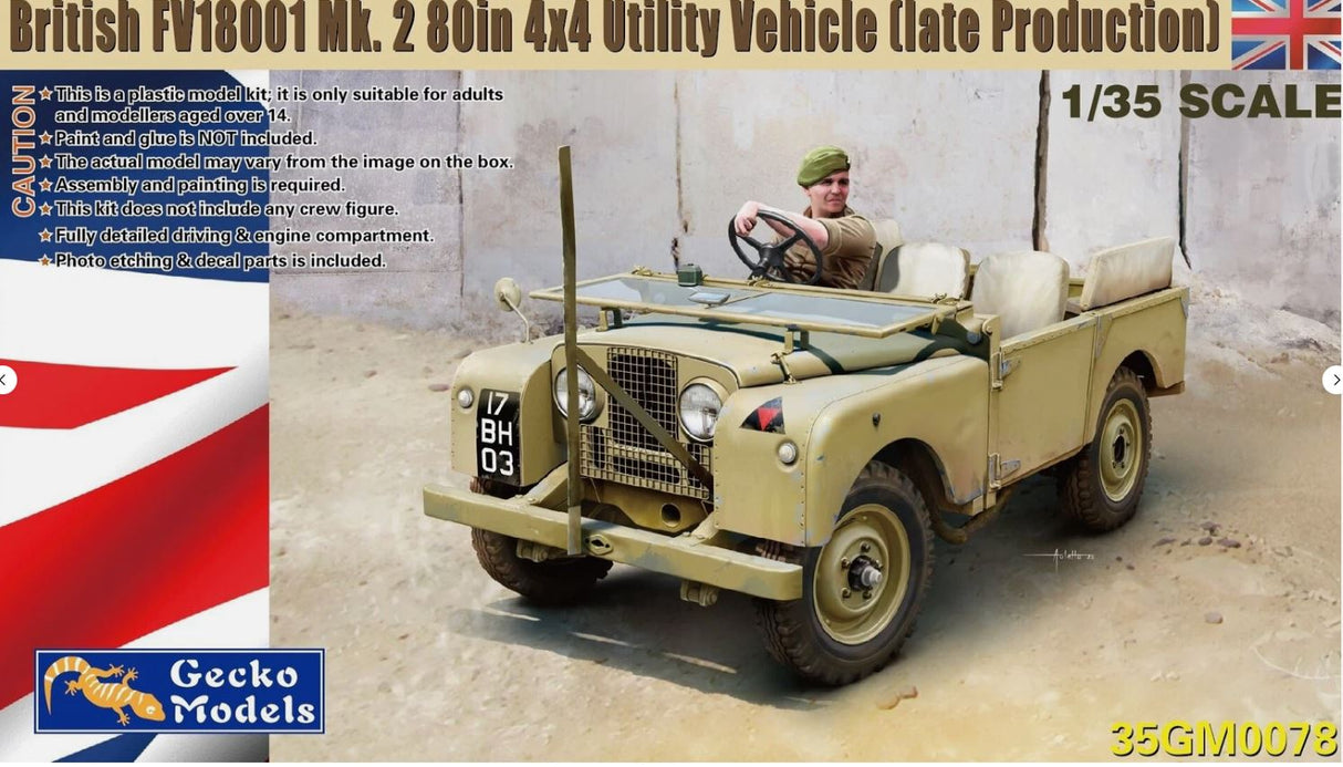 Gecko 1/35 British FV18001 Mk. 2 80in 4×4 Utility Vehicle (late production) Scale Model Gecko