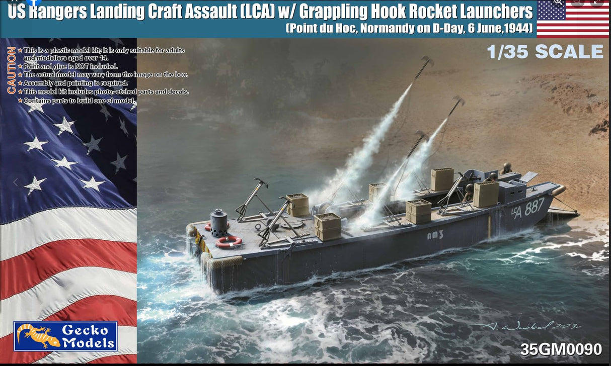 Gecko 1/35 WW2 US Rangers Landing Craft Assault LCA Scale Model Gecko