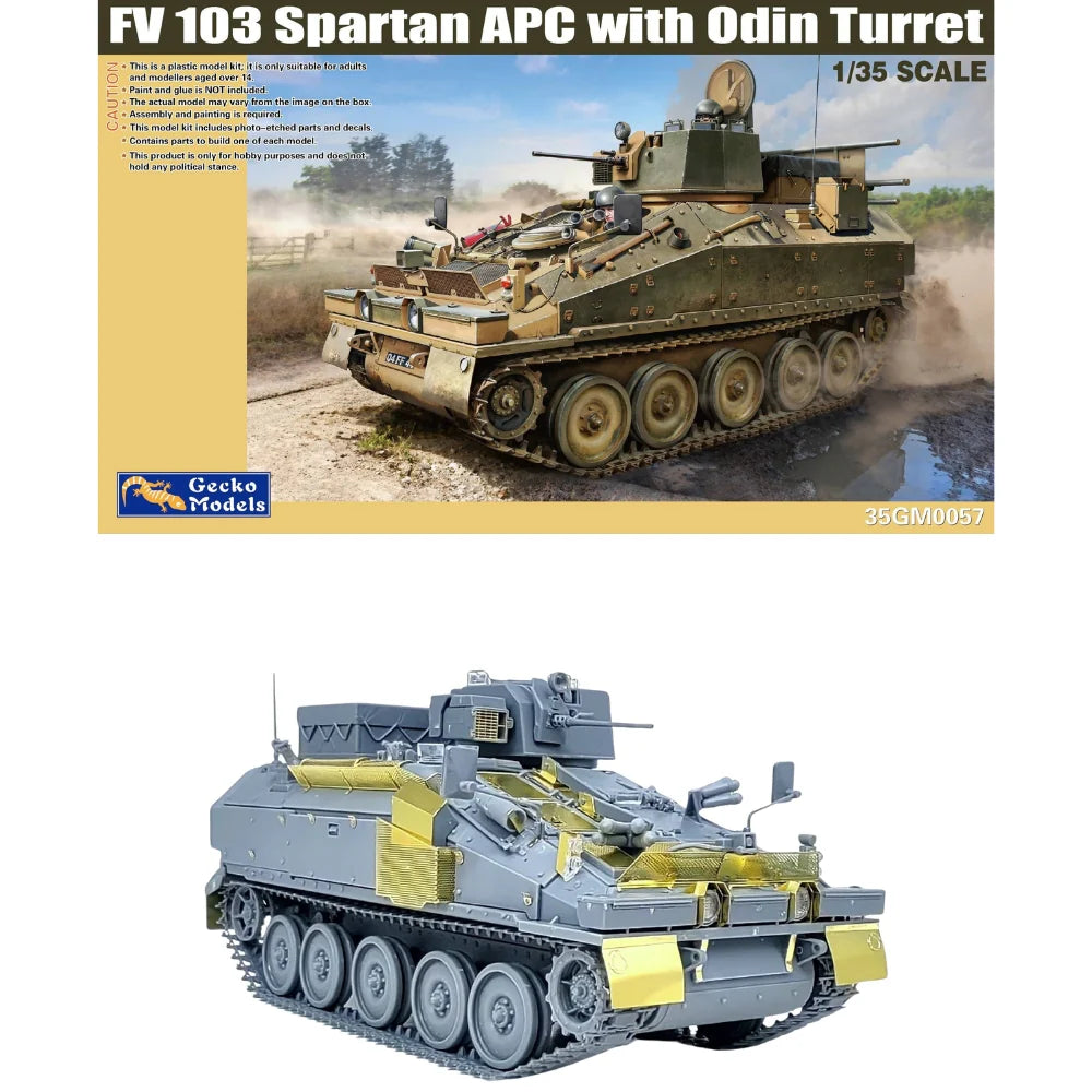 FV 103 Spartan APC with Odin Turret (tags,weight WORM) Scale Model Gecko
