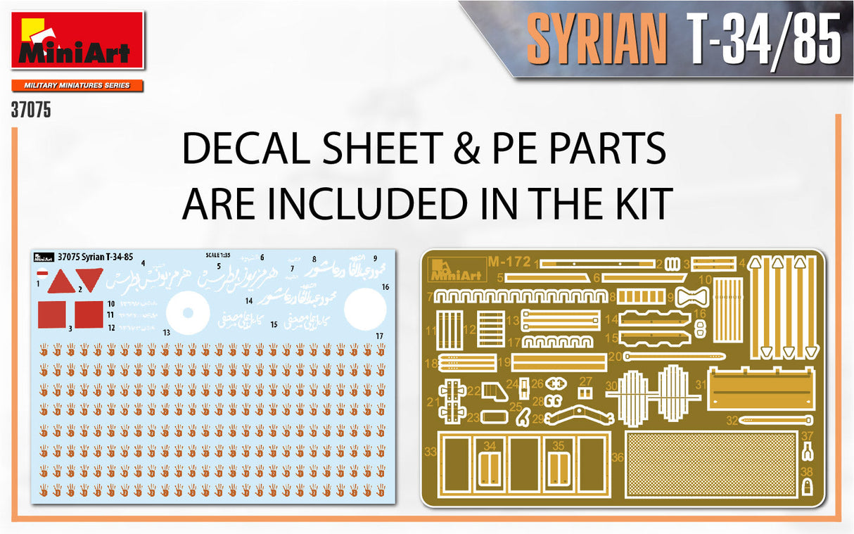 MiniArt 1/35 Syrian T-34/85 Scale Model MiniArt