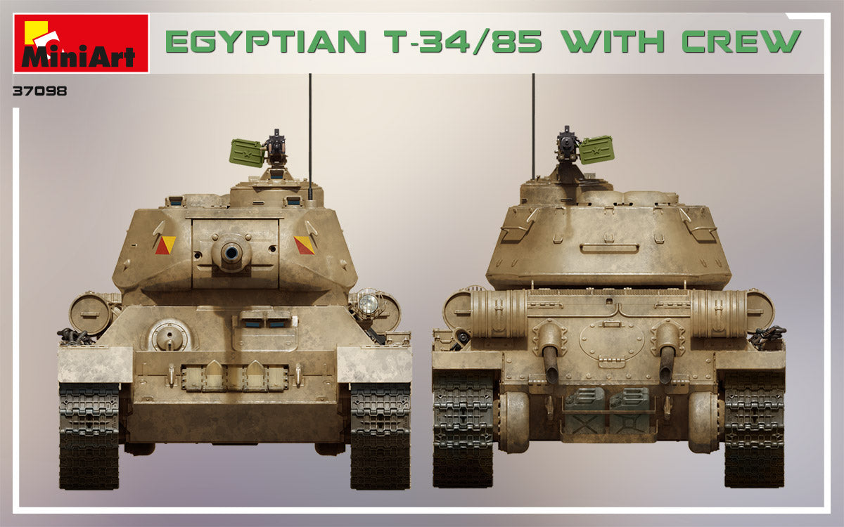 MiniArt 1/35 Egyptian T-34/85 with crew Scale Model MiniArt