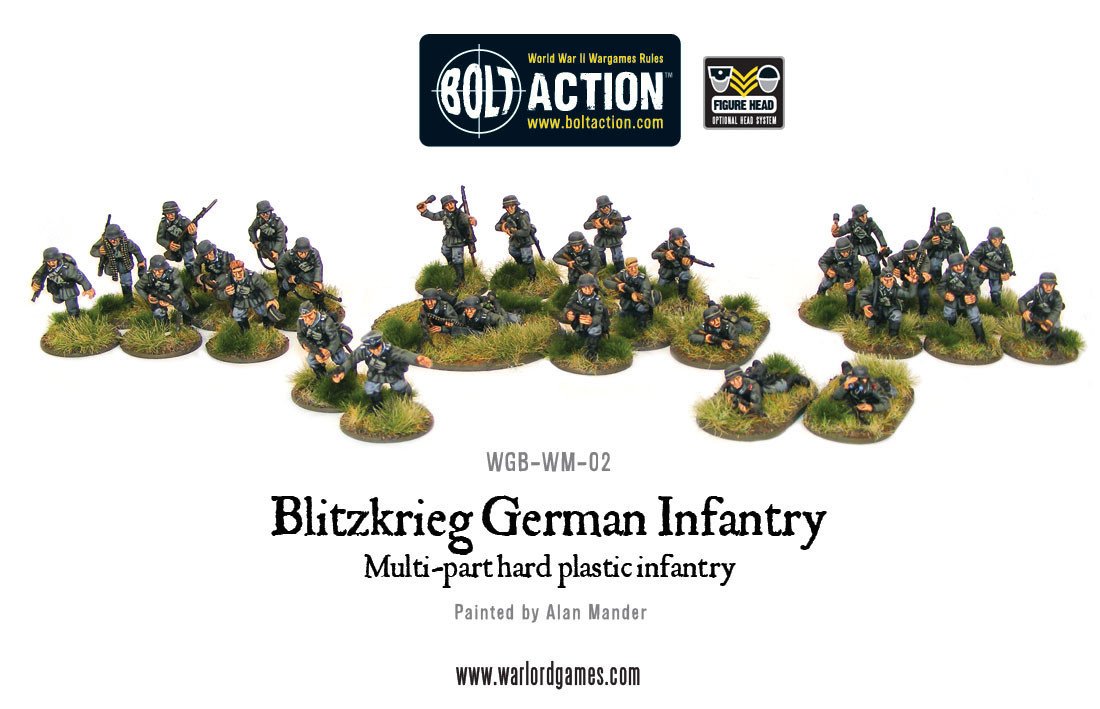 Warlord Games Bolt Action 1/56 Scale - Blitzkrieg German Infantry Platoon Scale Model warlord games Ltd