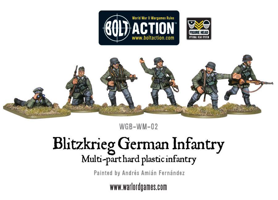 Warlord Games Bolt Action 1/56 Scale - Blitzkrieg German Infantry Platoon Scale Model warlord games Ltd