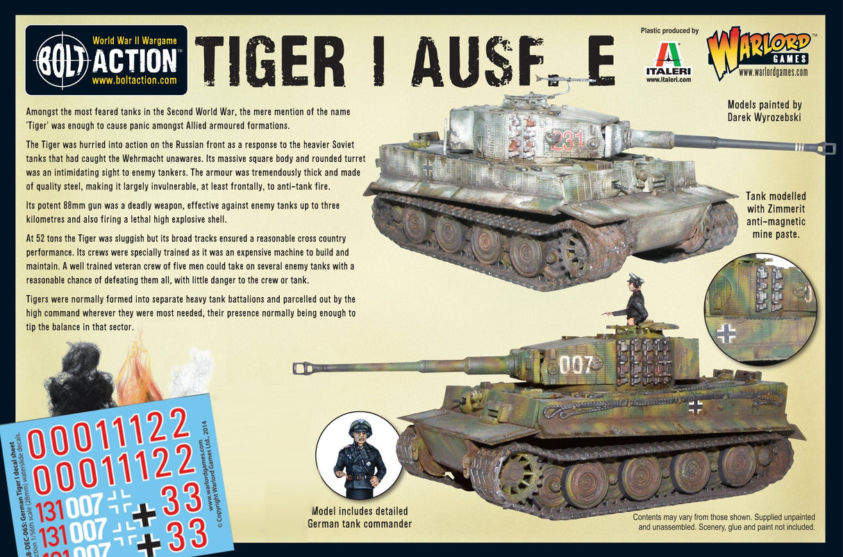 Warlord Games Bolt Action - Tiger I Ausf. E Scale Model warlord games Ltd