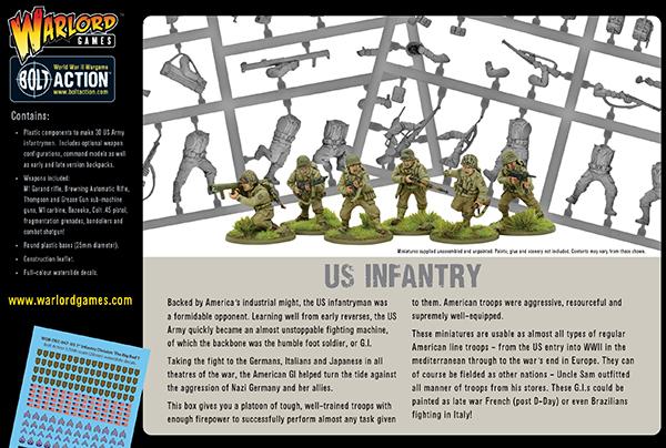 Warlord Games Bolt Action - US Army Infantry Platoon Scale Model warlord games Ltd