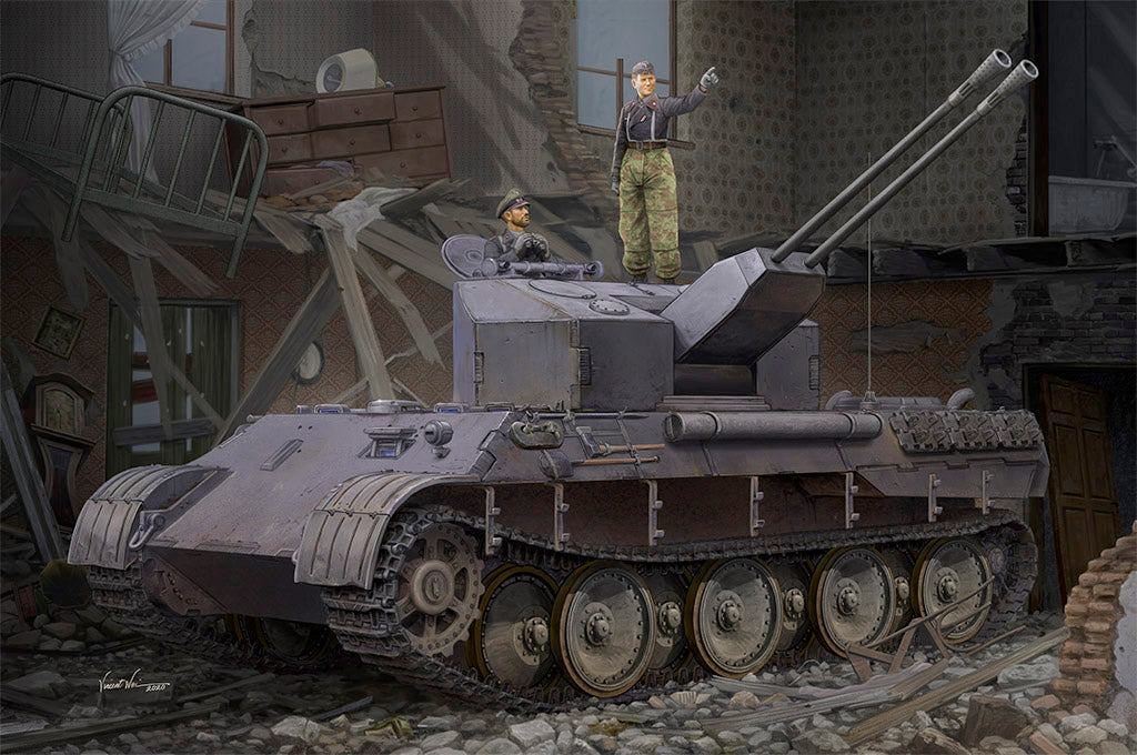Hobby Boss 1/35 German Flakpanzer V Ausf A Scale Model Hobby Boss
