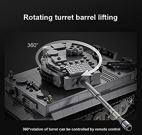 CaDA Remote Control Brick Model Tiger Tank Brick Model Kit Cadfi
