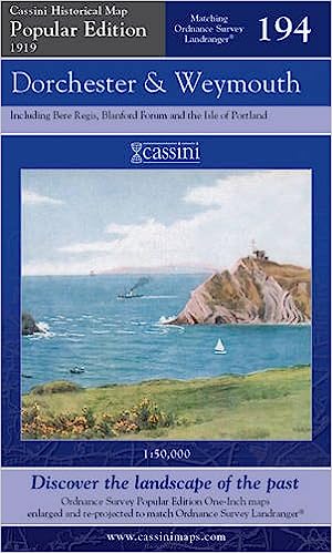 Dorchester and Weymouth Past Times Ordinance Survey Map 1919 Book Boon Books