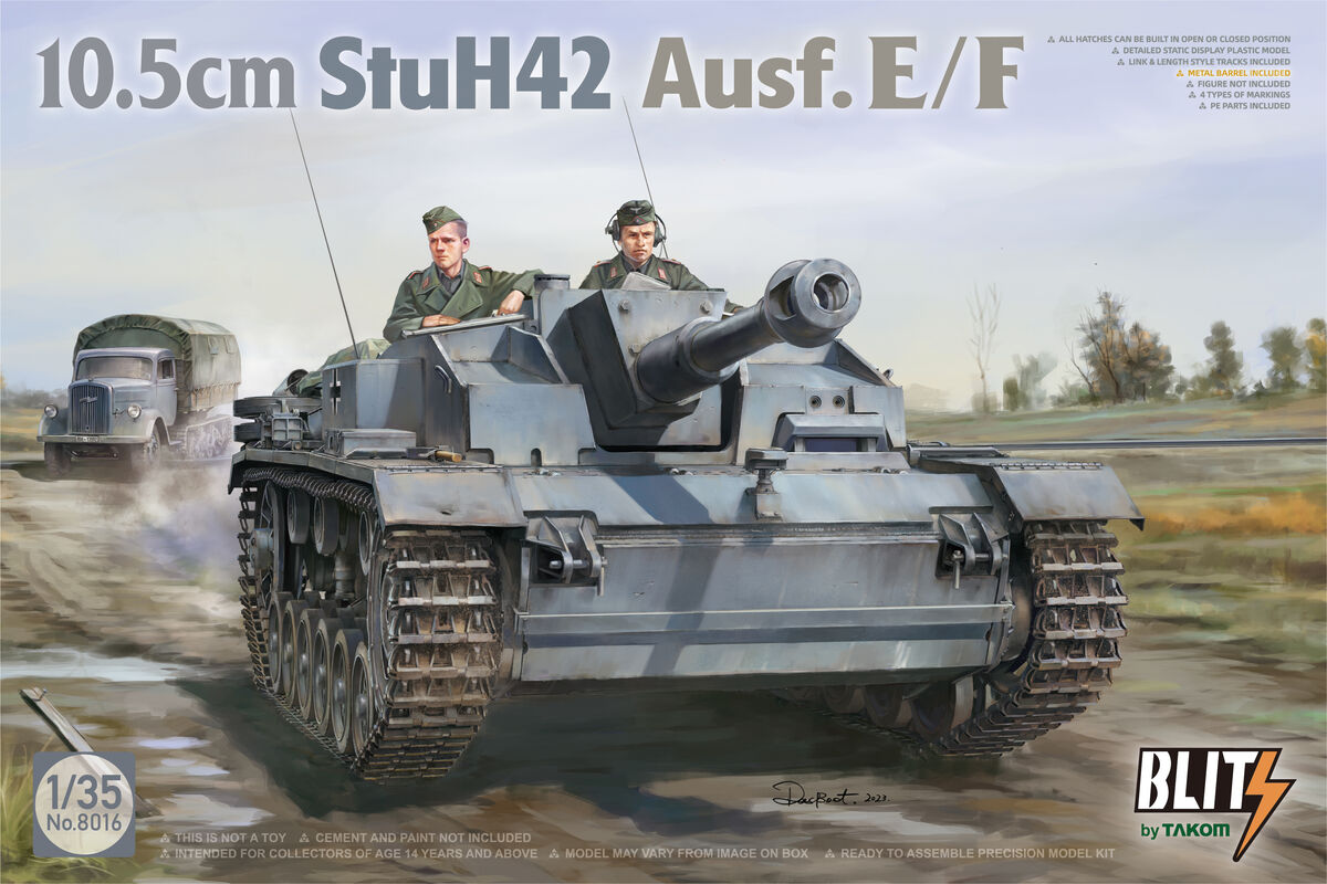 Takom "Blitz" 1/35 10.5cm StuH42 Ausf.E/F Scale Model Takom