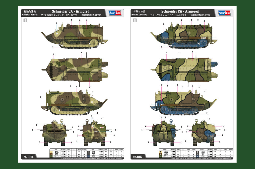 Hobby Boss 1/35 Schneider CA - Armored Scale Model Hobby Boss